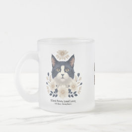 Tuxedo Cat Floral Tasse - Stille Paws, Loud Liebe