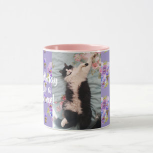 Tuxedo Cat Funny Happy Dance Geburtstagsfeier Tass Tasse