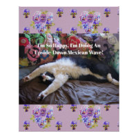 Tuxedo Cat Funny Niedlich, ein Mexikanisches Wave