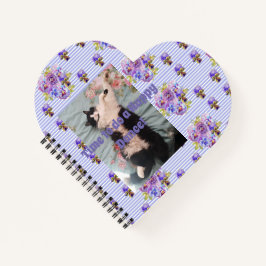 Tuxedo Cat Funny Niedlich Floral Happy Dance Noteb Notizbuch