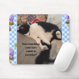 Tuxedo Cat Funny Zitat Schwarze und Weiße Katzen M Mousepad