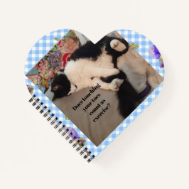 Tuxedo Cat Funny Zitat Schwarze und Weiße Katzen M Notizbuch