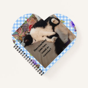 Tuxedo Cat Funny Zitat Schwarze und Weiße Katzen M Notizbuch
