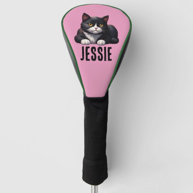 TUXEDO CAT GOLFKOPFDECKUNG PERSONALISIERT GOLF HEADCOVER (Vorderseite)