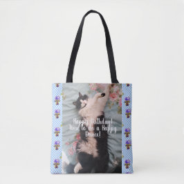 Tuxedo Cat Happy Dance lustig Happy Birthday Bag