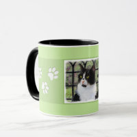 Tuxedo Cat in Window Painting Original Animal Art