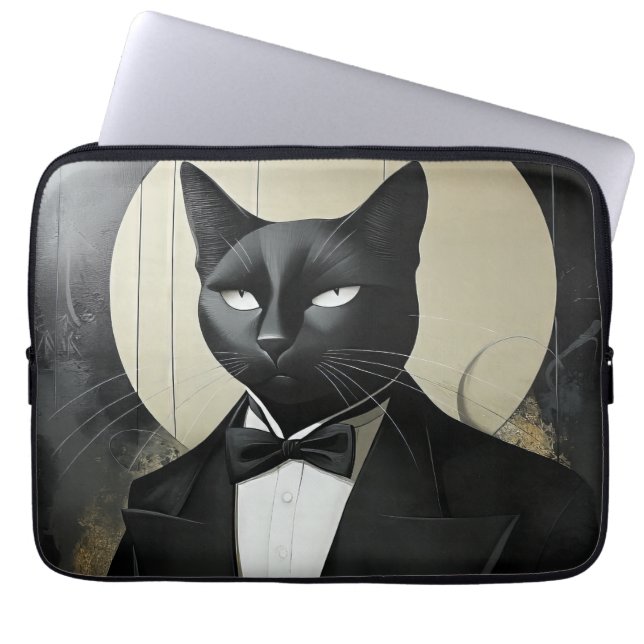 Tuxedo Cat Laptopschutzhülle (Vorderseite)