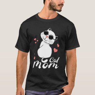 Tuxedo Cat Mama mit Sonnenbrille Niedlich Tuxie Lo T-Shirt