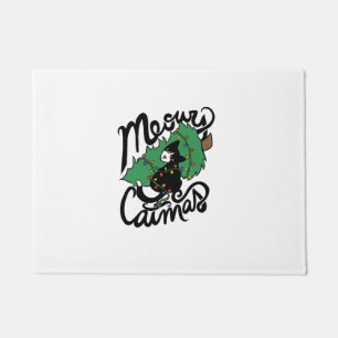 Tuxedo Cat Meowy Christmas Cat Catmas Fußmatte