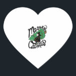 Tuxedo Cat Meowy Christmas Cat Catmas Herz-Aufkleber<br><div class="desc">Tuxedo Cat Meowy Christmas Cat Catmas</div>