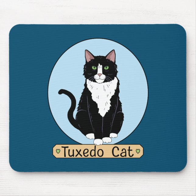 Tuxedo Cat Mousepad (Vorne)
