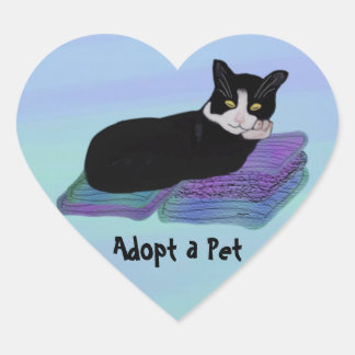 Tuxedo Cat Nickerchen Adoption Sticker