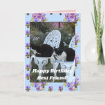 Tuxedo Cat Niedlich Funny Birthday Friend Cat Card Karte<br><div class="desc">Tuxedo Katze Niedlich Funny Sleeping Katzen Pink Happy Birthday Best Friend Card. Entworfen aus einem meiner ursprünglichen Fotos,  ein Muss für alle Katzenliebhaber!.</div>