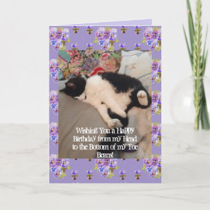 Tuxedo Cat Niedlich Happy Birthday Toboans Card Karte