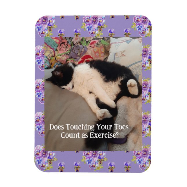 Tuxedo Cat Niedlich Happy Birthday Touching Toches Magnet (Vertikal)
