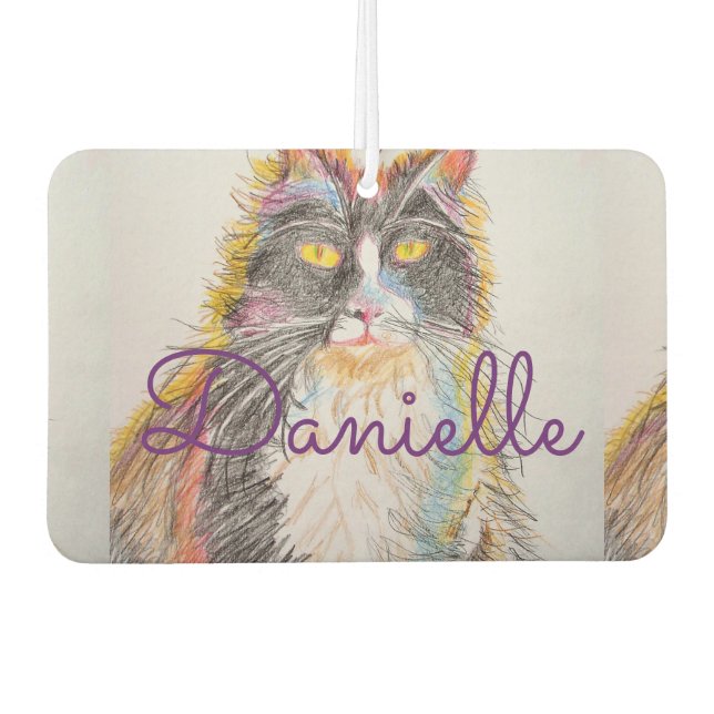 Tuxedo Cat Niedliche Liebe Sie nennen Car Air Fres Autolufterfrischer (Vorderseite)