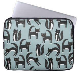 Tuxedo Cat Pattern Laptopschutzhülle