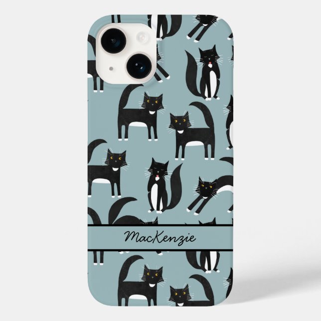 Tuxedo Cat Personalisiert Case-Mate iPhone Hülle (Rückseite)