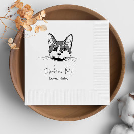 Tuxedo Cat Personalisiertes Getränk Serviette