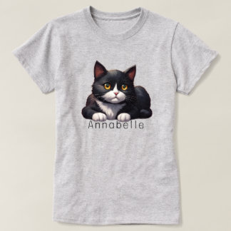 Tuxedo Cat Personalize T-Shirt