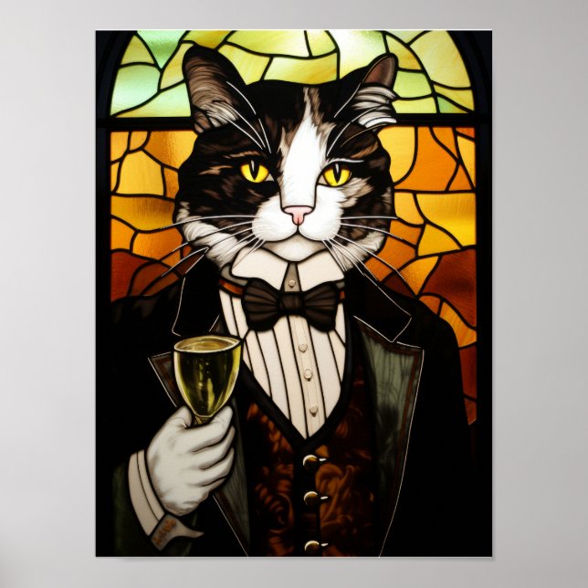 Tuxedo Cat Poster (Vorne)