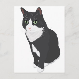 Tuxedo Cat Postkarte