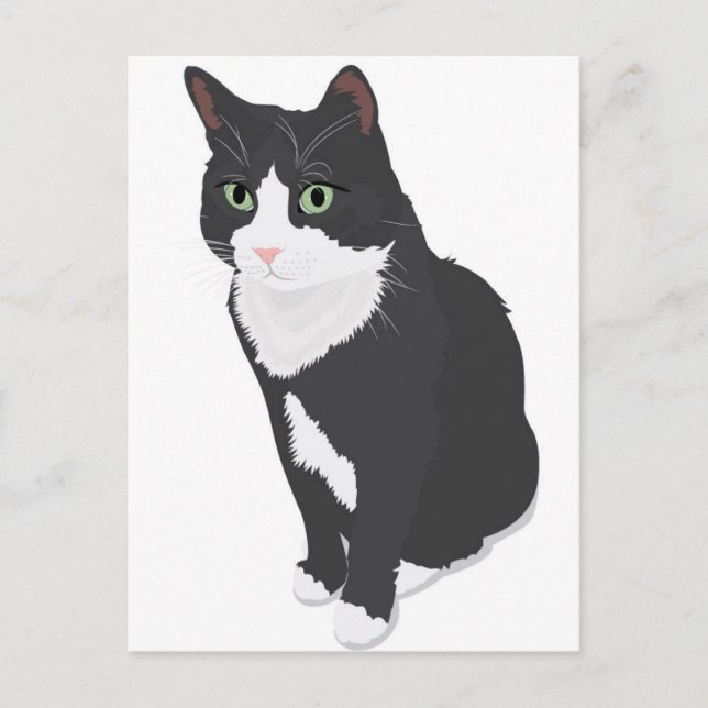 Tuxedo Cat Postkarte (Vorderseite)