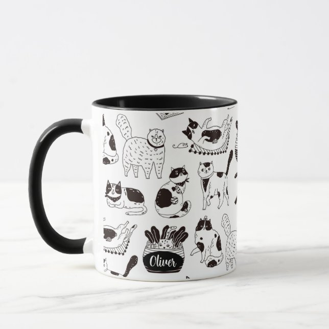 Tuxedo Cat Tasse Cup (Links)