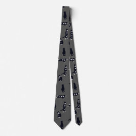 Tuxedo Cat Tie – Cute Black & White Cat Pattern on Krawatte