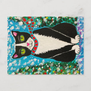 Tuxedo Christmas Postkarte