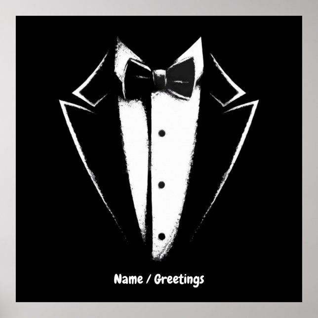 Tuxedo Classic Party Funny Confiserie Al Porto Poster (Vorne)