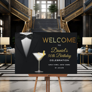 Tuxedo Cocktail Begrüßungszeichen Poster