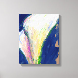 Tuxedo Cuff White Calla Lilies Leinwand