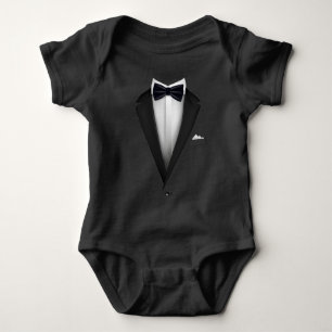 Tuxedo Design mit Blue Bowtie für Hochzeiten und S Baby Strampler