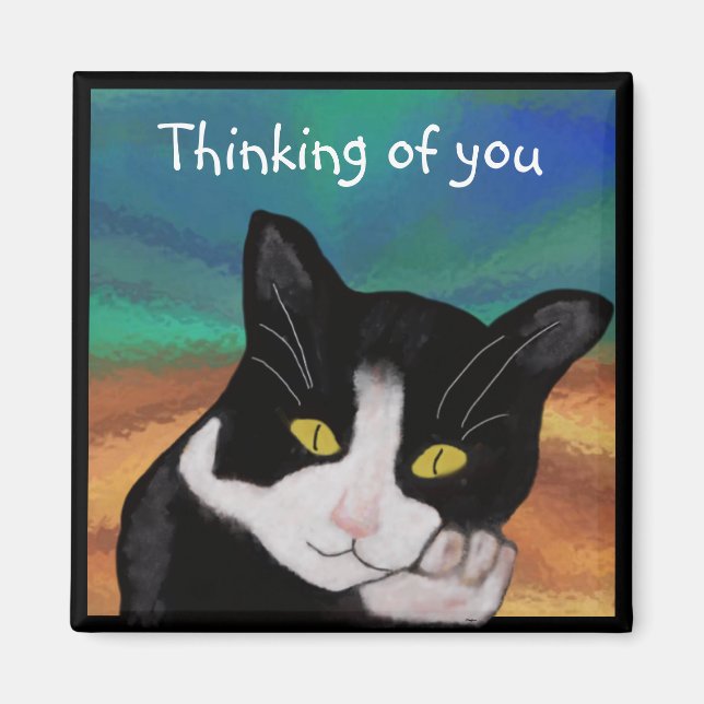 Tuxedo die Katzenmagnete Magnet (Vorne)