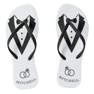 Tuxedo Flip Flops