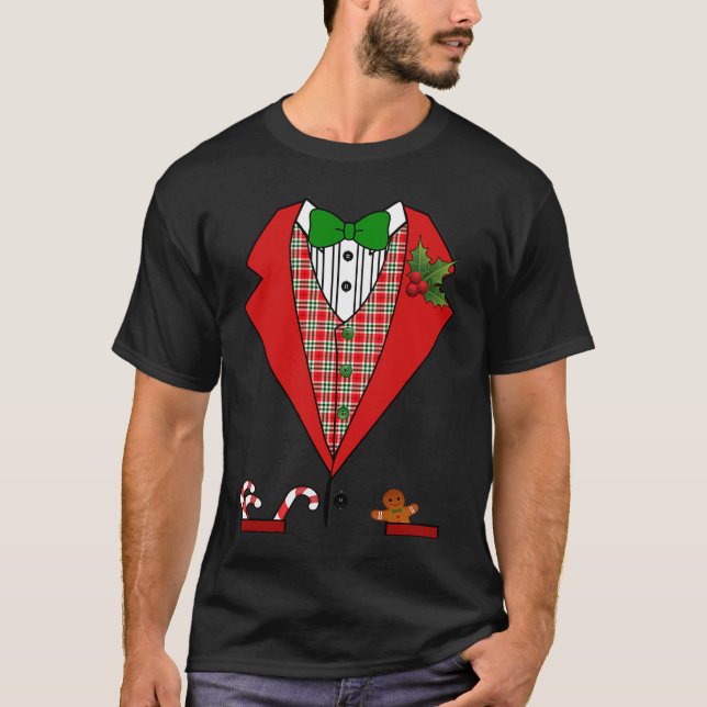 Tuxedo  For Men & Kids Christmas T-Shirt (Vorderseite)