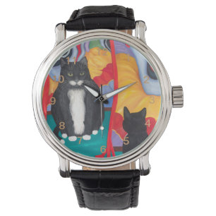 Tuxedo Fun House Fat Cat Armbanduhr