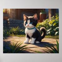 *~* Tuxedo Garden Kitty Cat 5:4 Feline Kitten