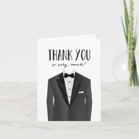 Tuxedo Groom | Dankeskarte