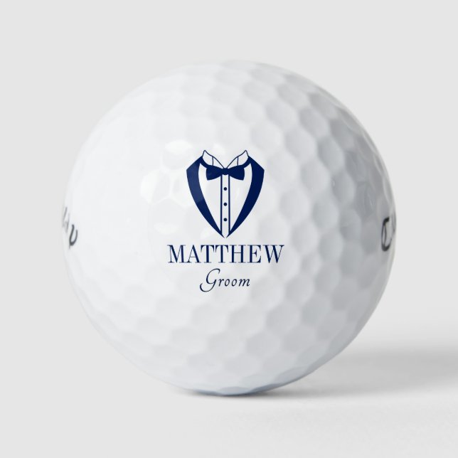 Tuxedo Groom Golfball (Vorderseite)