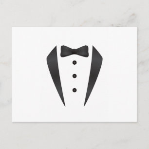 Tuxedo Hochzeitsgeschenke und Requisiten für Bräut Postkarte