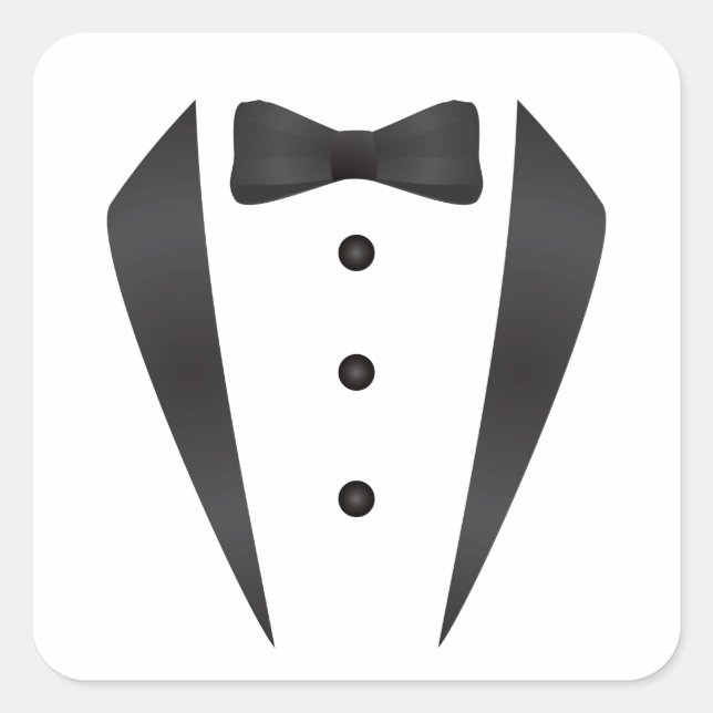 Tuxedo Hochzeitsgeschenke und Requisiten für Bräut Quadratischer Aufkleber (Vorderseite)