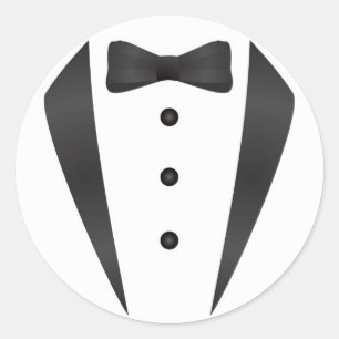 Tuxedo Hochzeitsgeschenke und Requisiten für Bräut Runder Aufkleber