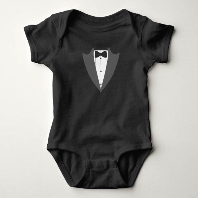 Tuxedo Jacket Costume Baby Strampler (Vorderseite)
