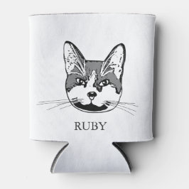 Tuxedo Kat Personalisiert Hand Zeichnend Dosenkühler
