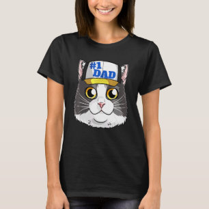Tuxedo Katze 1 Vater Kitten Vatertag T-Shirt