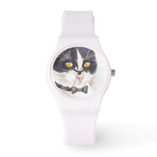 Tuxedo-Katze Armbanduhr
