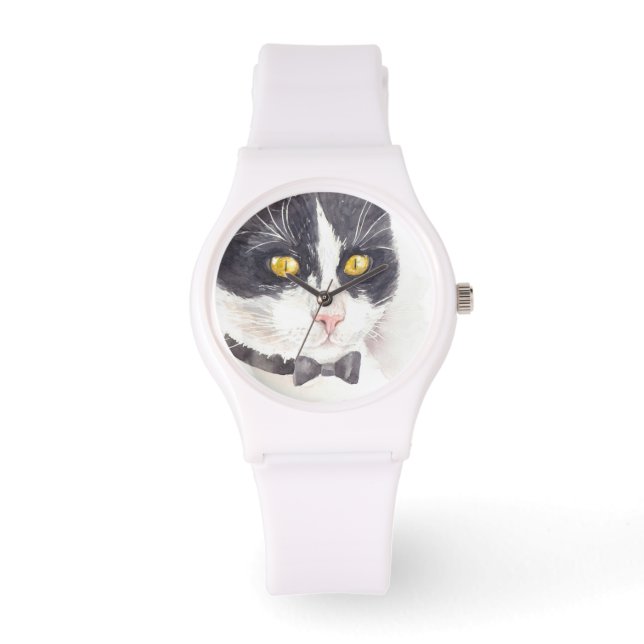 Tuxedo-Katze Armbanduhr (Vorderseite)