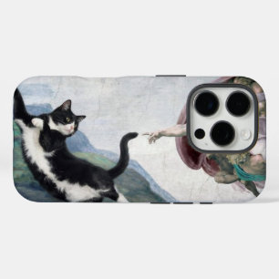 Tuxedo-Katze berührt die göttliche Pfote iPhone 16 Pro Hülle